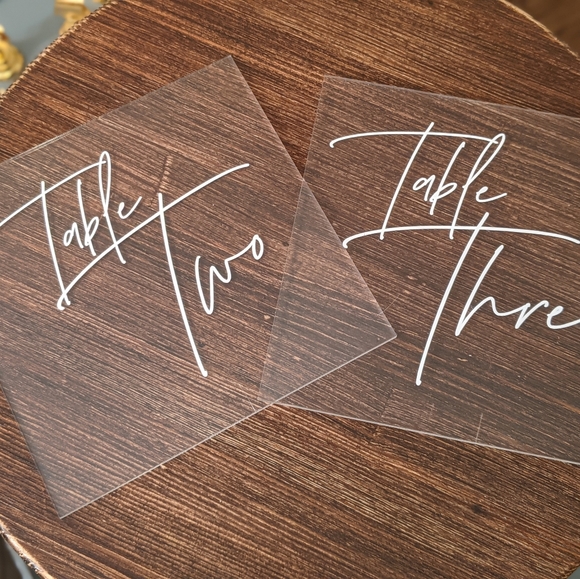 | acrylic table numbers 1-11 | - Picture 6 of 9